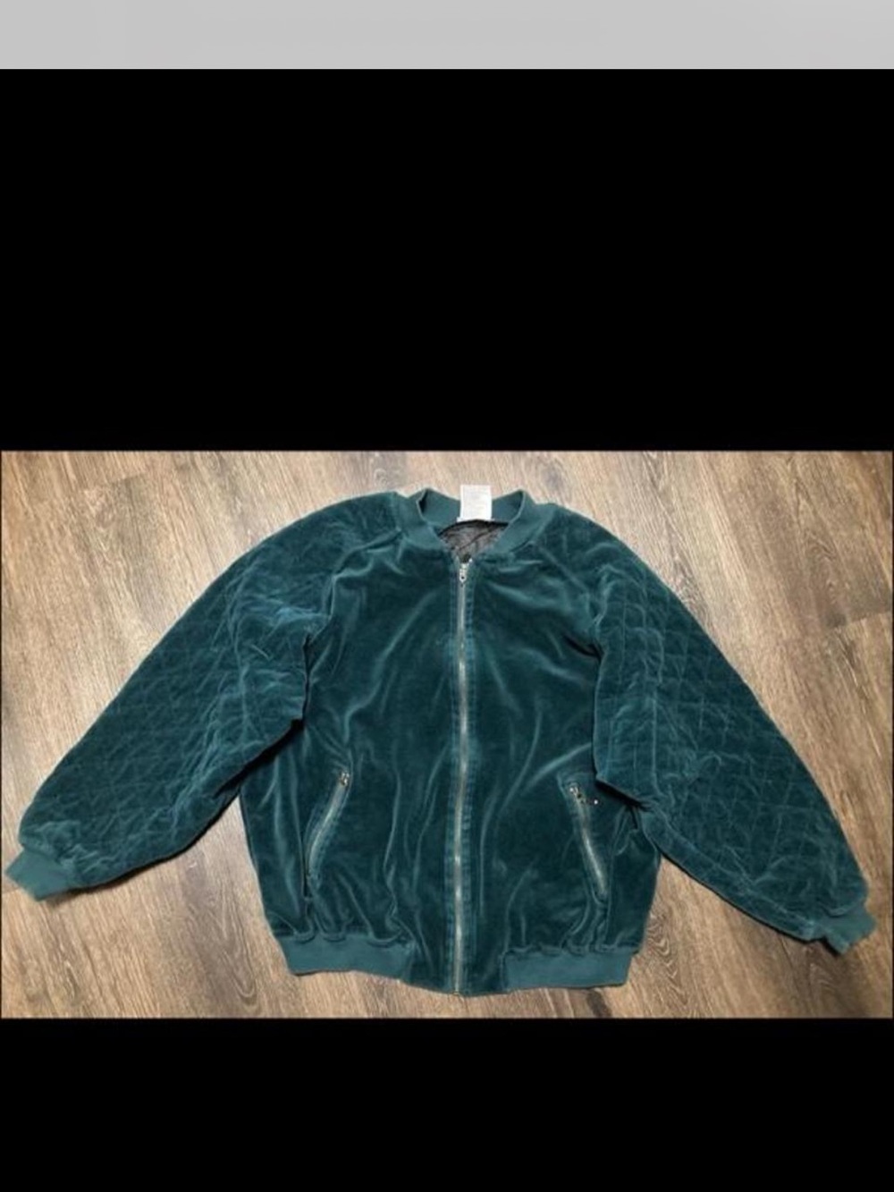 Vintage Catalina bomber jacket velvet feel green size XL